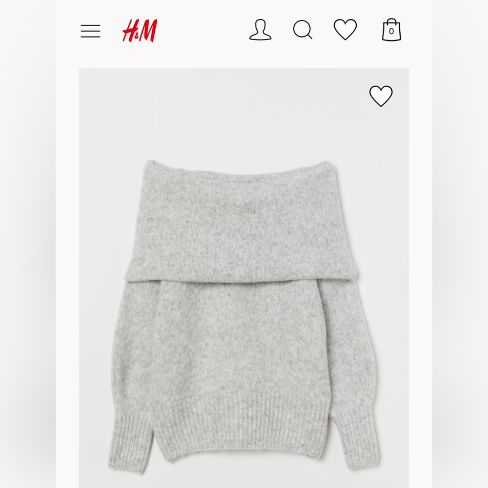 H&M off the shoulder sweater